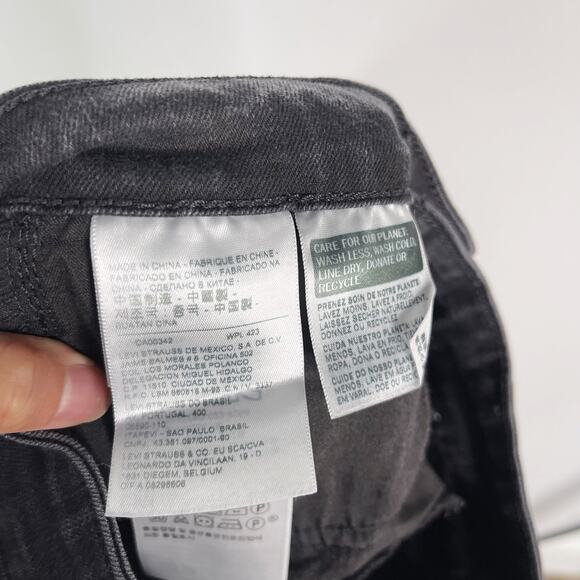 Levis Womens 29 Washed Black 721 High Rise Skinny Jeans Cotton Stretch - Picture 8 of 10